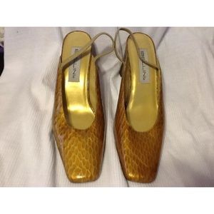 Bellini slingback pumps gold 10